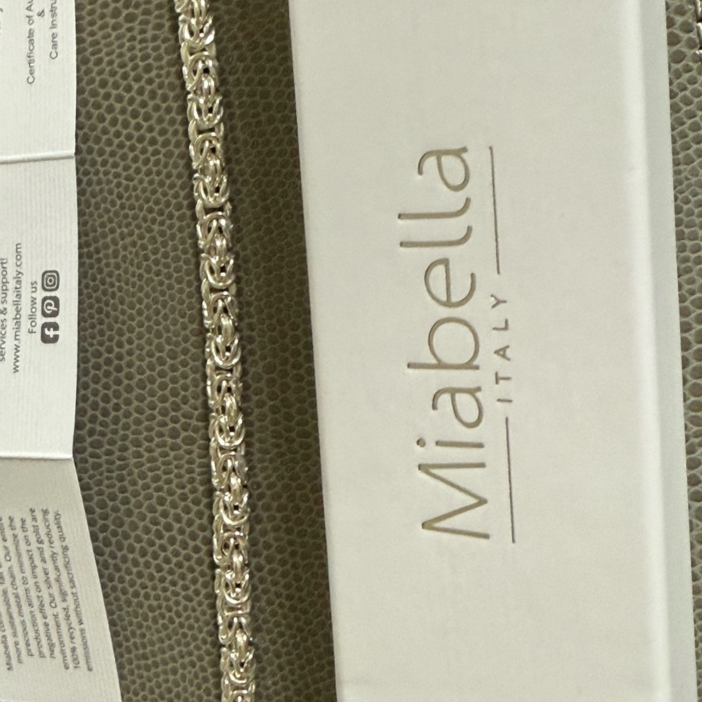 Miabella New Sterling Silver Italian Bracelet